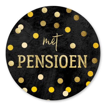 Met pensioen confetti krijtbord